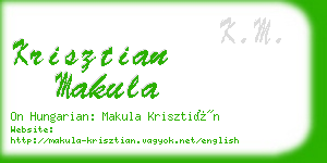 krisztian makula business card